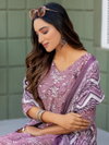 Lavender Colour Cotton Blend With Print Kurti With Pant Dupatta Exporters In India Aaradhna 2029